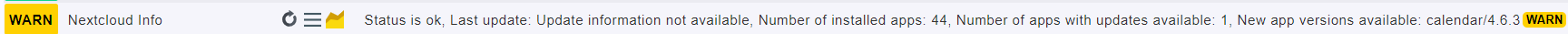Nextcloud AppUpdateInfo